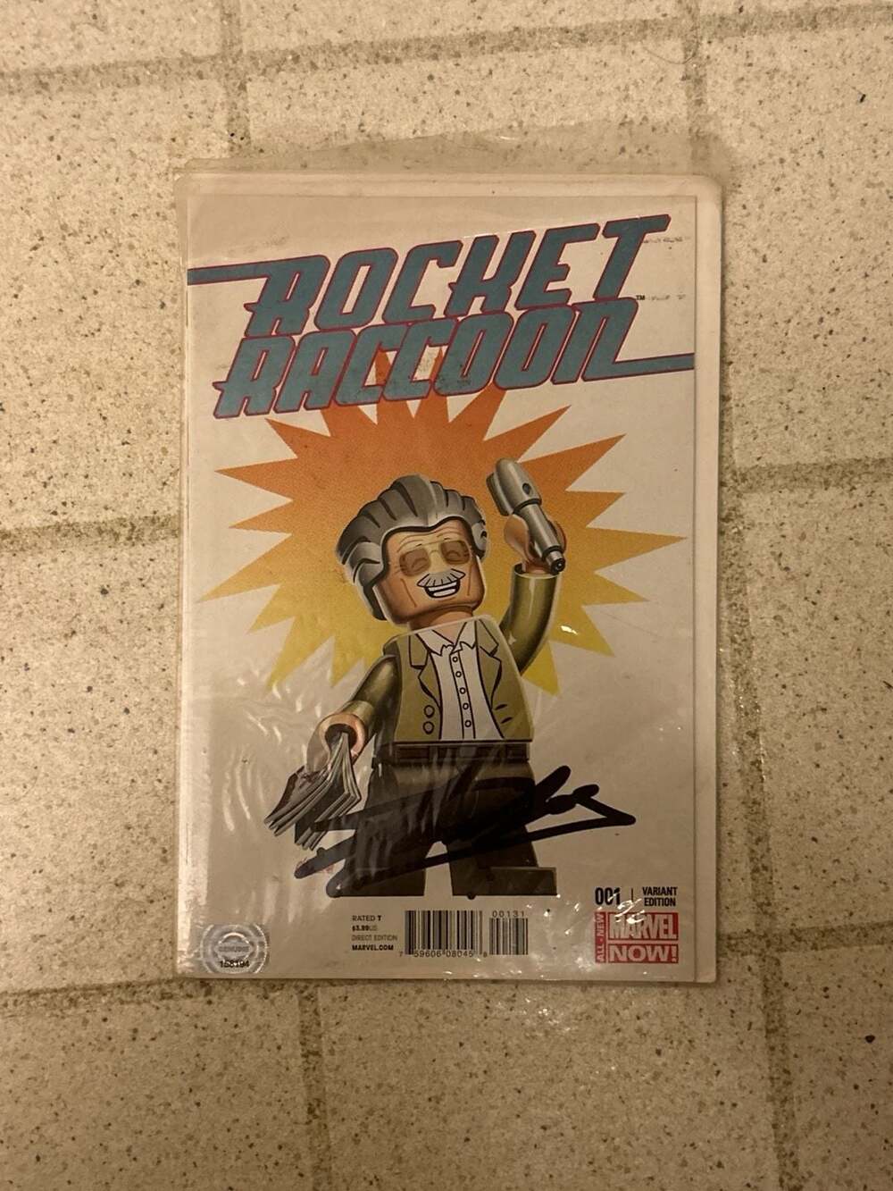 Rocket Raccoon #1 Lego Stan Lee Variant Signed by Stan Lee Marvel Comics
